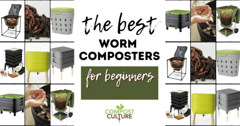 Tiered indoor worm composter bin on kitchen counter with vegetable scraps